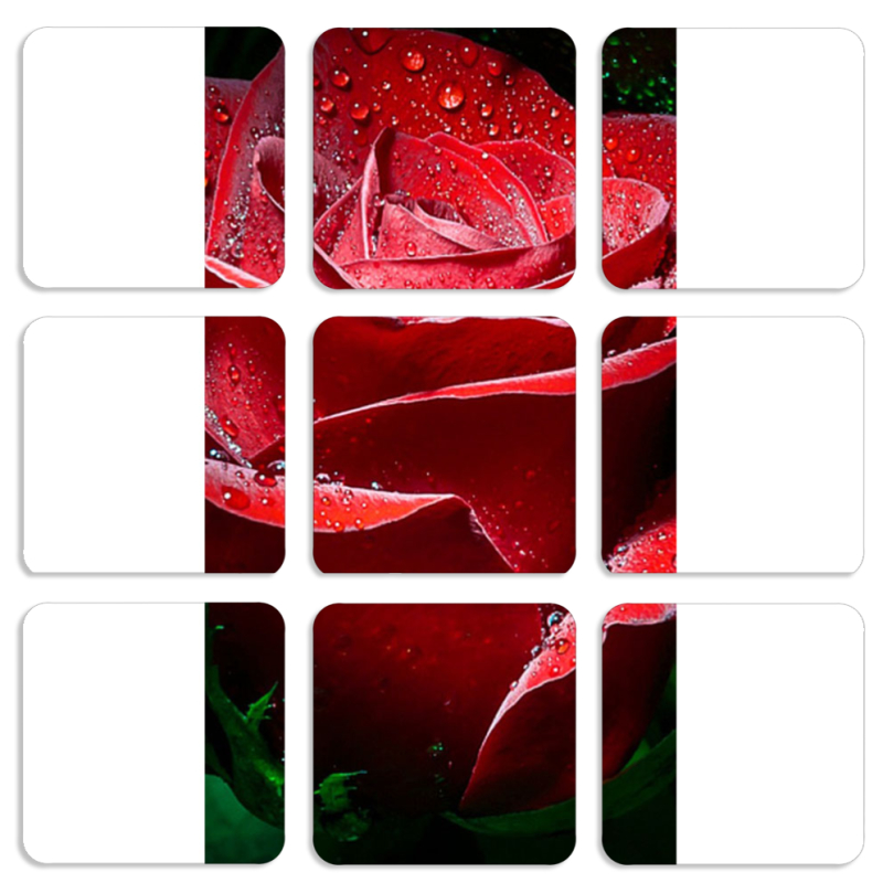 Магнитные фотопазлы 50 на 50 набор 9 штук 