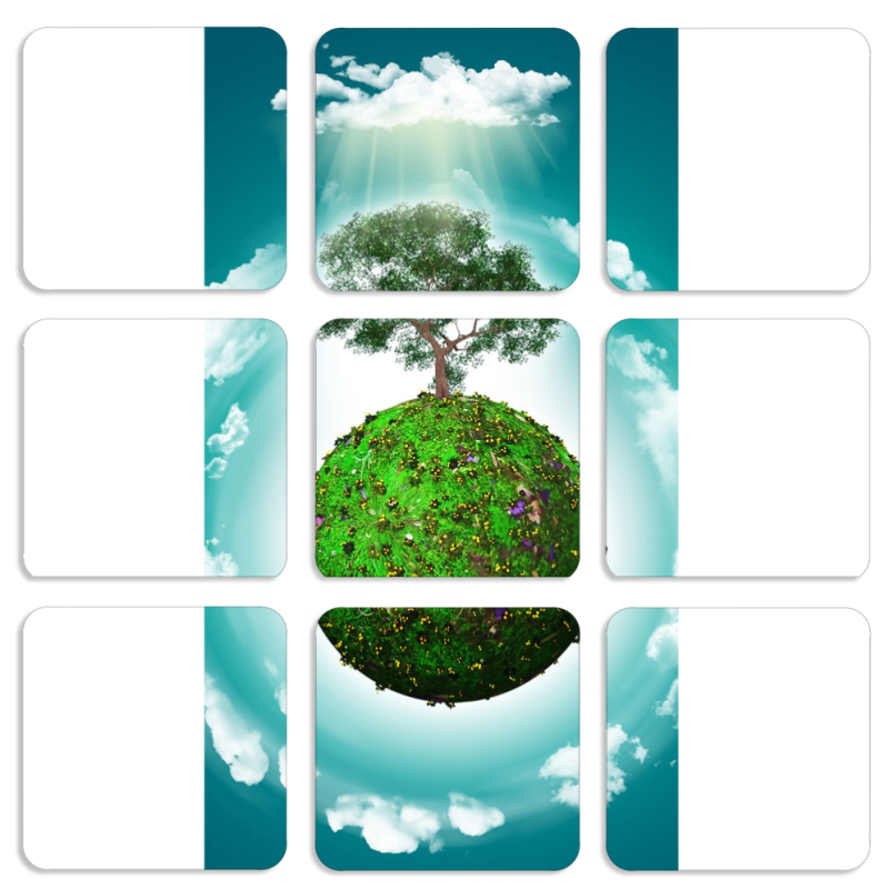 Магнитные фотопазлы 50 на 50 набор 9 штук 