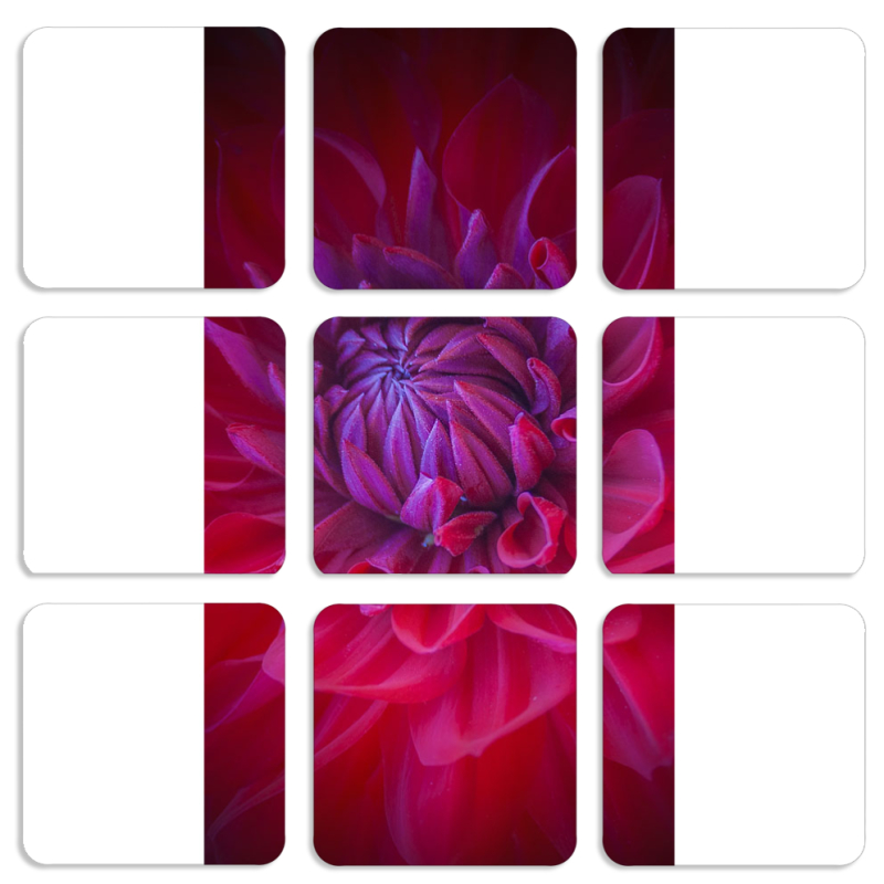 Магнитные фотопазлы 50 на 50 набор 9 штук 