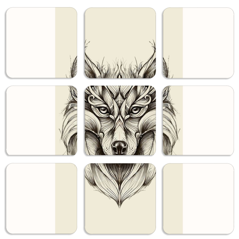 Магнитные фотопазлы 50 на 50 набор 9 штук 