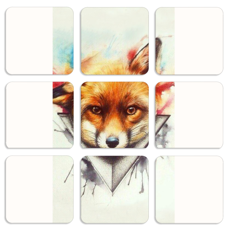 Магнитные фотопазлы 50 на 50 набор 9 штук 