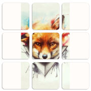 Магнитные фотопазлы 50 на 50 набор 9 штук 