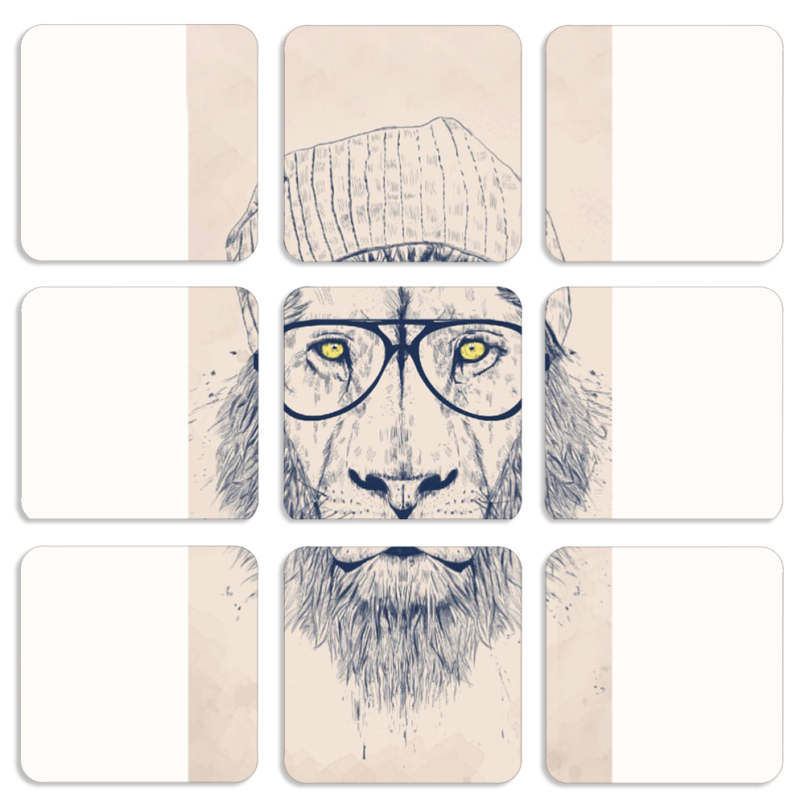 Магнитные фотопазлы 50 на 50 набор 9 штук 