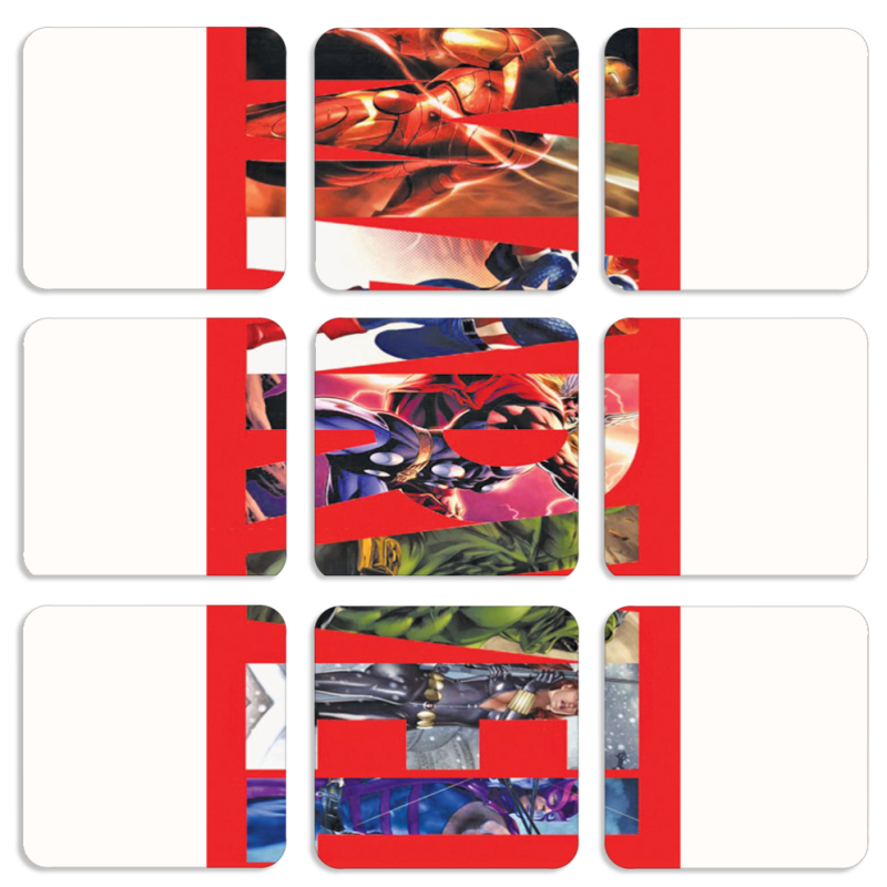 Магнитные фотопазлы 50 на 50 набор 9 штук 