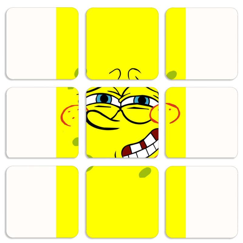 Магнитные фотопазлы 50 на 50 набор 9 штук 