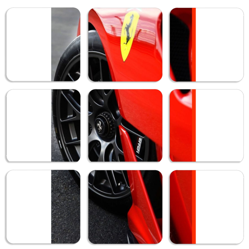 Магнитные фотопазлы 50 на 50 набор 9 штук Ferrari 599XX