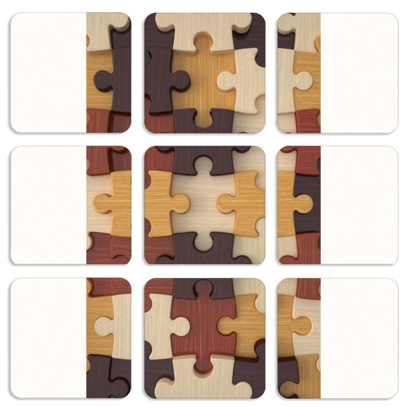 Магнитные фотопазлы 50 на 50 набор 9 штук 