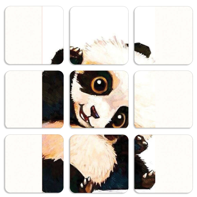 Магнитные фотопазлы 50 на 50 набор 9 штук 