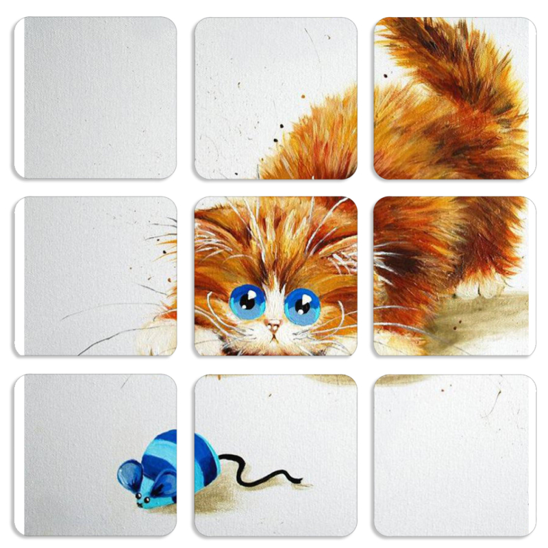 Магнитные фотопазлы 50 на 50 набор 9 штук 