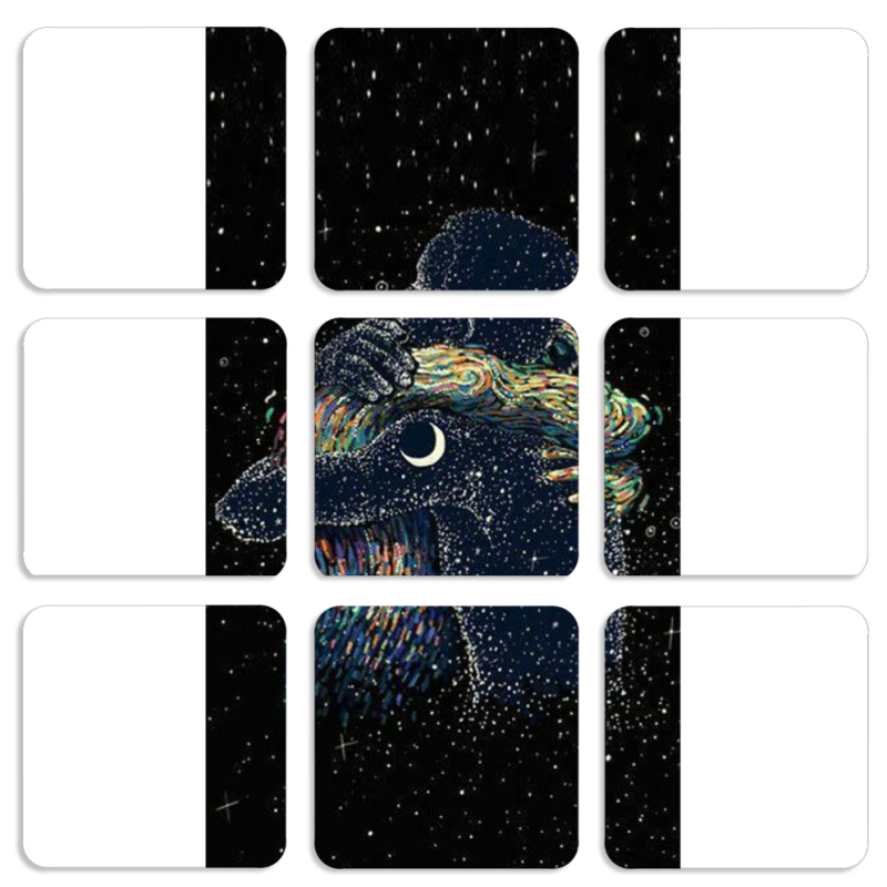 Магнитные фотопазлы 50 на 50 набор 9 штук 