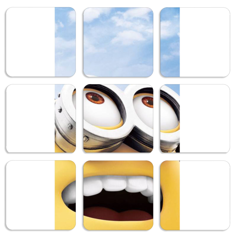 Магнитные фотопазлы 50 на 50 набор 9 штук 