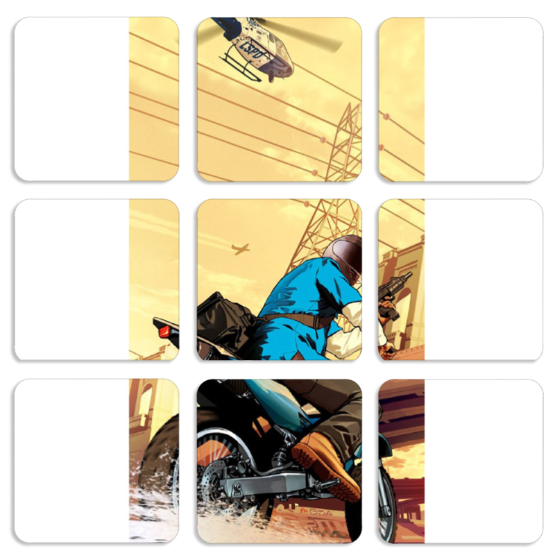 Магнитные фотопазлы 50 на 50 набор 9 штук 