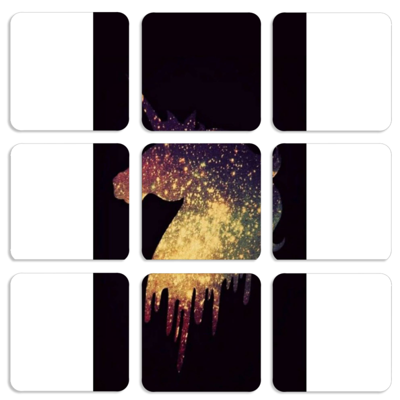 Магнитные фотопазлы 50 на 50 набор 9 штук 