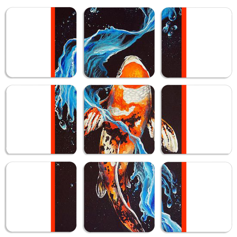 Магнитные фотопазлы 50 на 50 набор 9 штук 