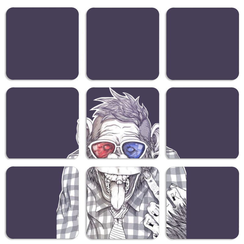 Магнитные фотопазлы 50 на 50 набор 9 штук 