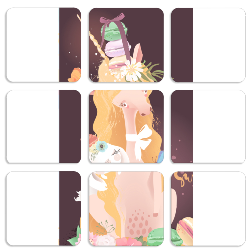 Магнитные фотопазлы 50 на 50 набор 9 штук 