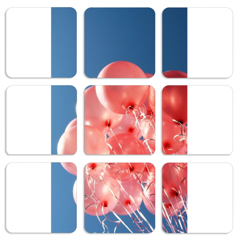 Магнитные фотопазлы 50 на 50 набор 9 штук 