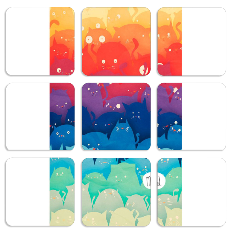 Магнитные фотопазлы 50 на 50 набор 9 штук 