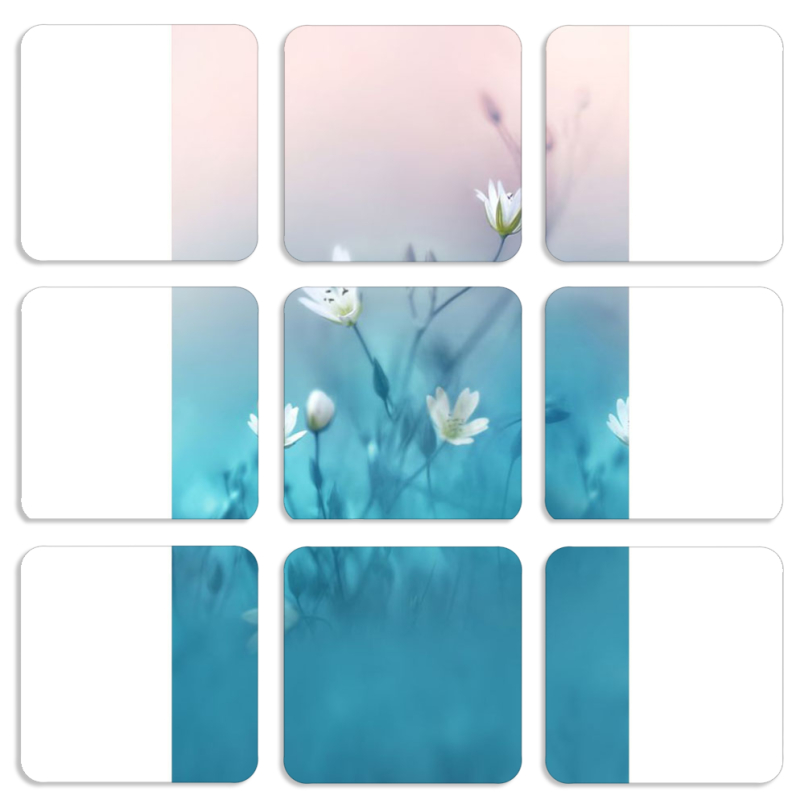 Магнитные фотопазлы 50 на 50 набор 9 штук 