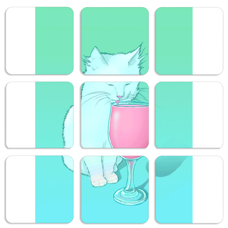 Магнитные фотопазлы 50 на 50 набор 9 штук 