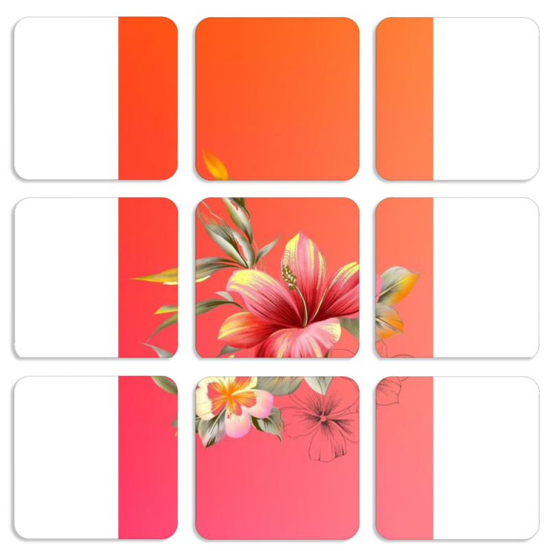 Магнитные фотопазлы 50 на 50 набор 9 штук 