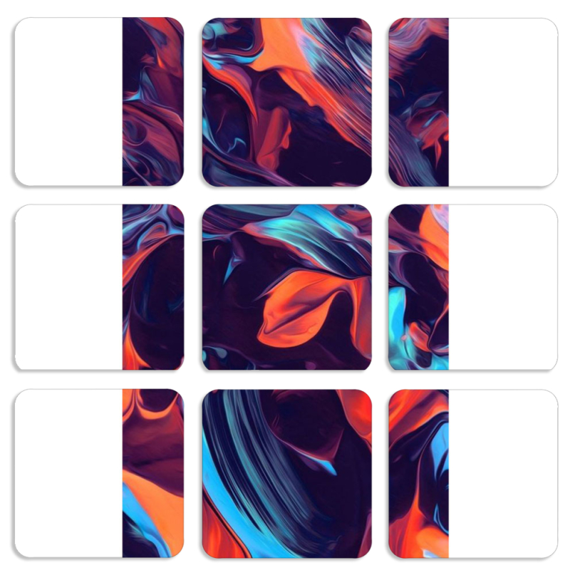 Магнитные фотопазлы 50 на 50 набор 9 штук 