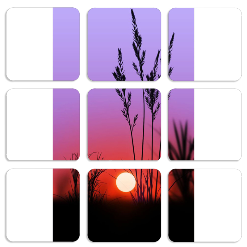 Магнитные фотопазлы 50 на 50 набор 9 штук 