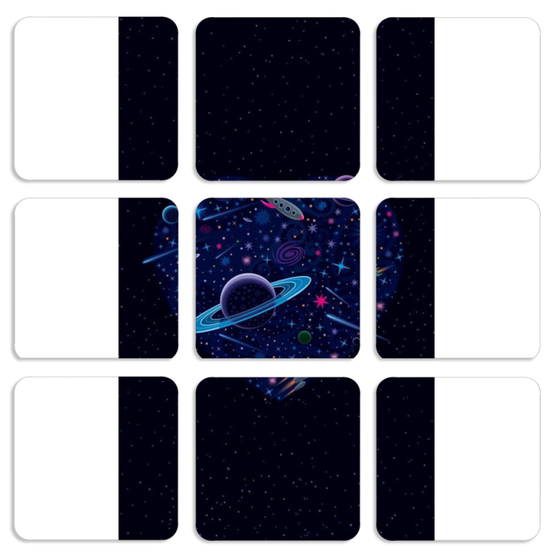 Магнитные фотопазлы 50 на 50 набор 9 штук 