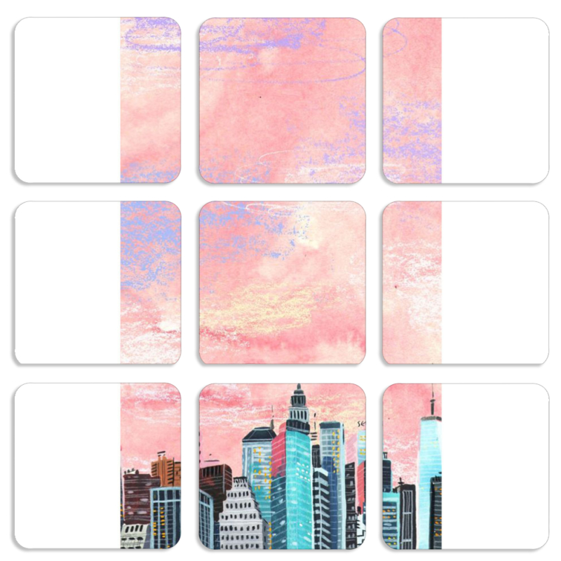 Магнитные фотопазлы 50 на 50 набор 9 штук 