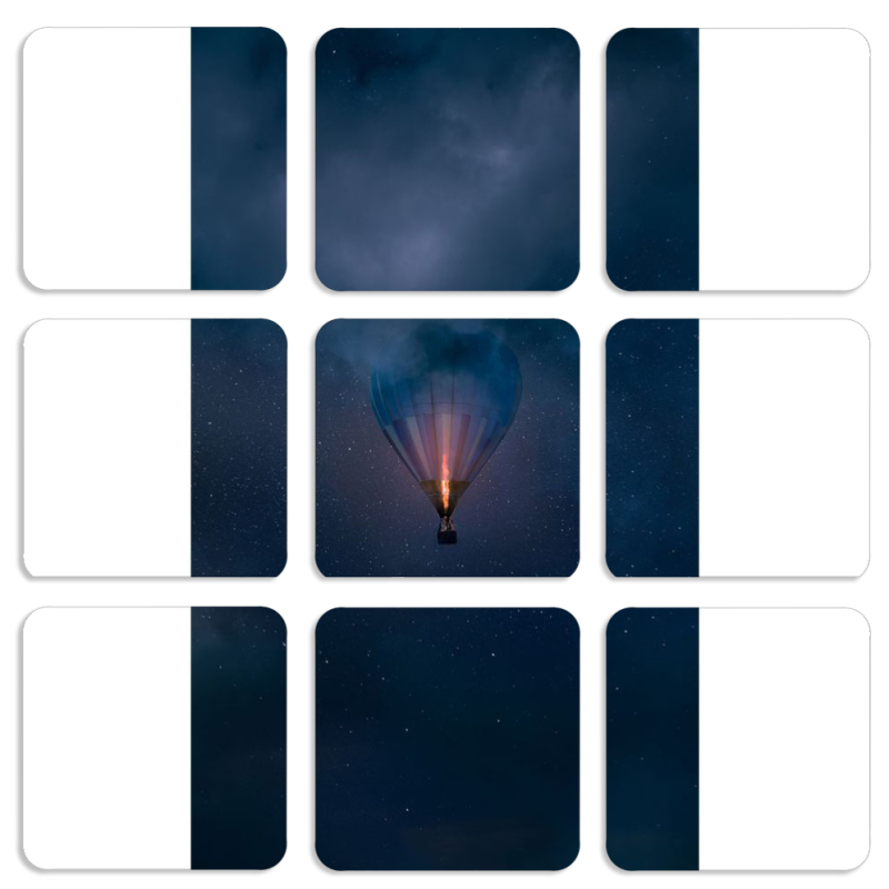 Магнитные фотопазлы 50 на 50 набор 9 штук 