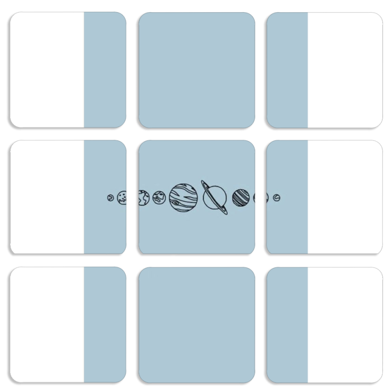 Магнитные фотопазлы 50 на 50 набор 9 штук 