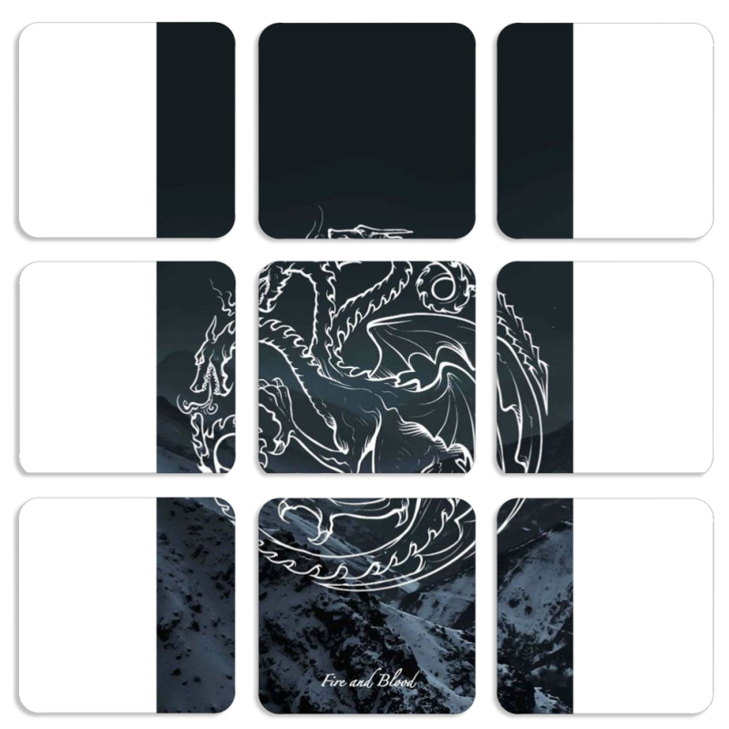 Магнитные фотопазлы 50 на 50 набор 9 штук 