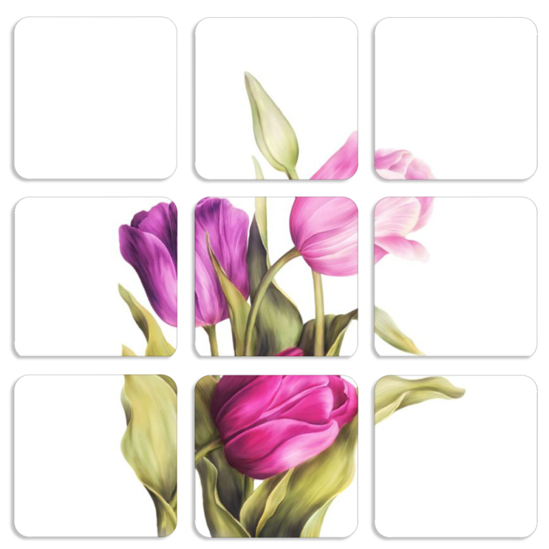 Магнитные фотопазлы 50 на 50 набор 9 штук 