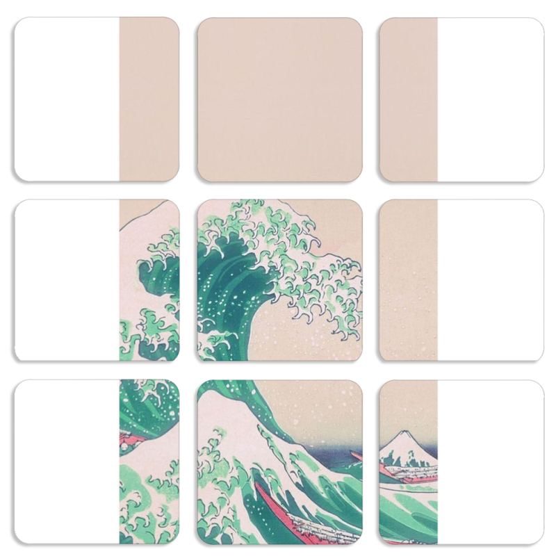 Магнитные фотопазлы 50 на 50 набор 9 штук 