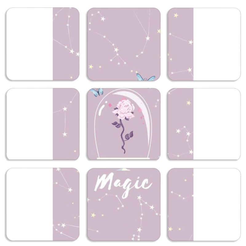 Магнитные фотопазлы 50 на 50 набор 9 штук 