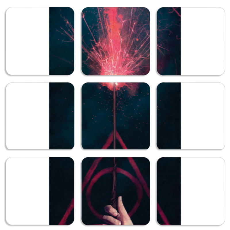 Магнитные фотопазлы 50 на 50 набор 9 штук 