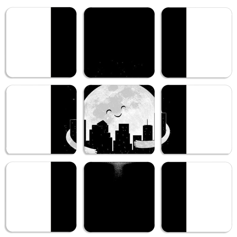 Магнитные фотопазлы 50 на 50 набор 9 штук 