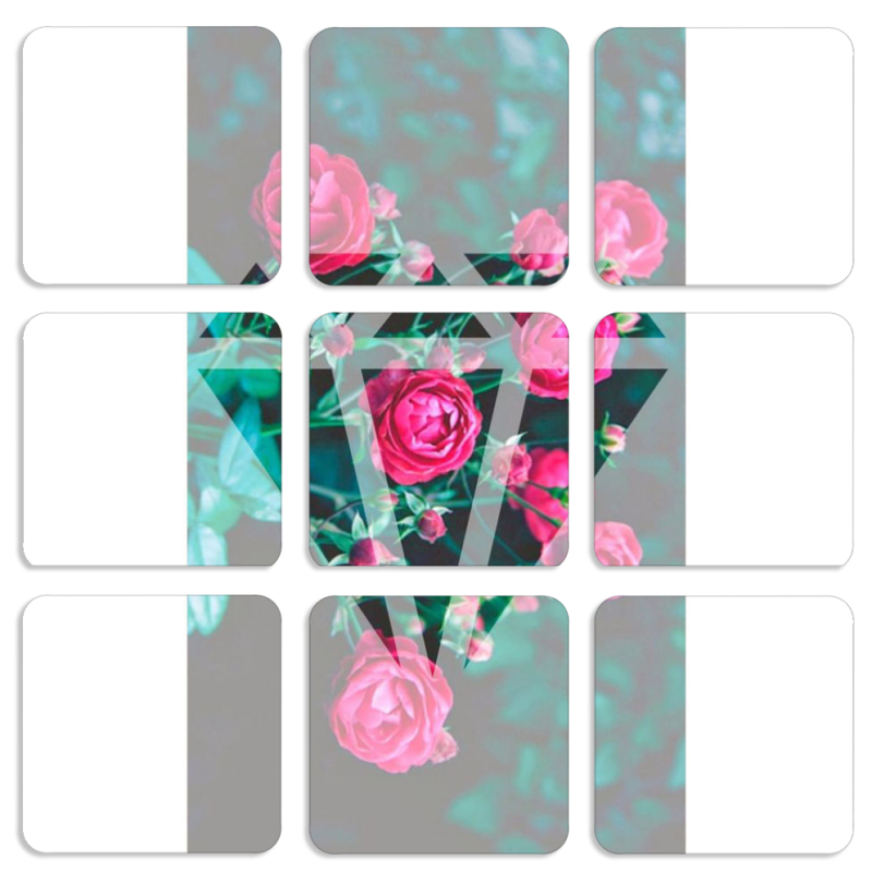 Магнитные фотопазлы 50 на 50 набор 9 штук 