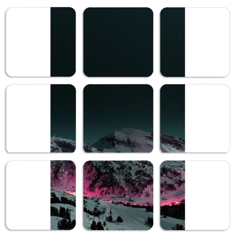 Магнитные фотопазлы 50 на 50 набор 9 штук 