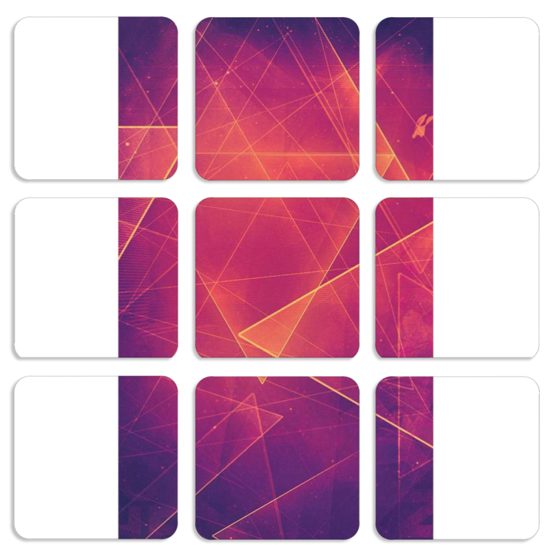 Магнитные фотопазлы 50 на 50 набор 9 штук 