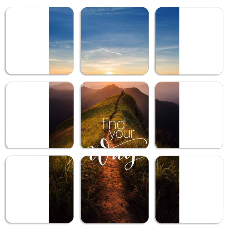 Магнитные фотопазлы 50 на 50 набор 9 штук 