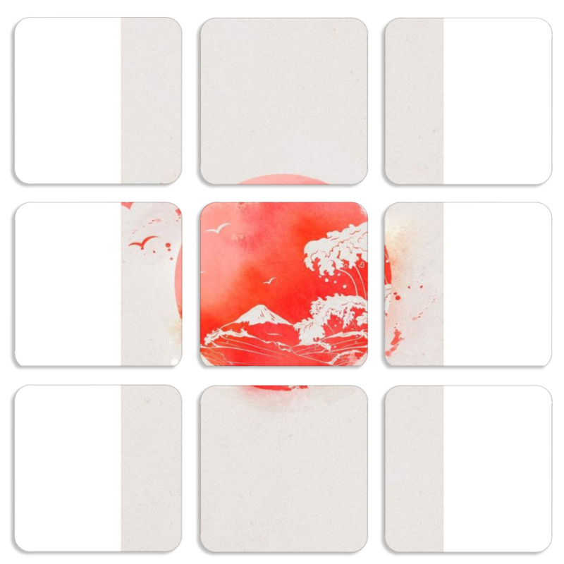 Магнитные фотопазлы 50 на 50 набор 9 штук 