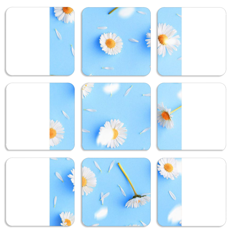 Магнитные фотопазлы 50 на 50 набор 9 штук 