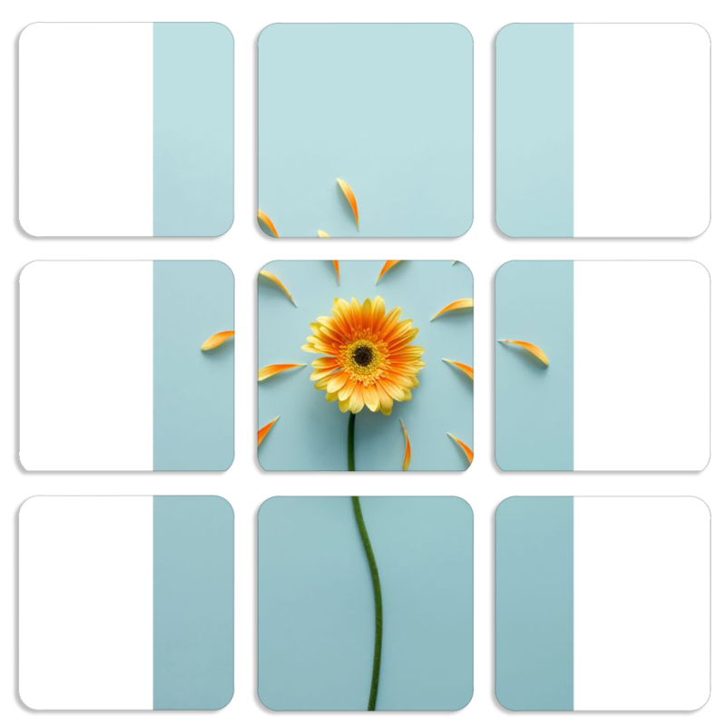 Магнитные фотопазлы 50 на 50 набор 9 штук 