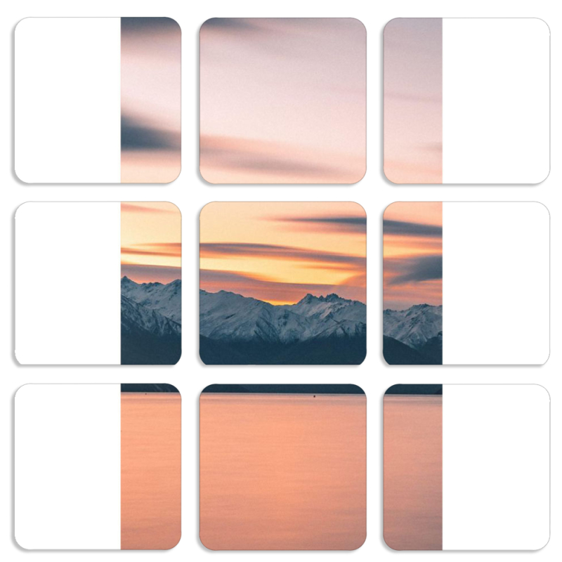 Магнитные фотопазлы 50 на 50 набор 9 штук 