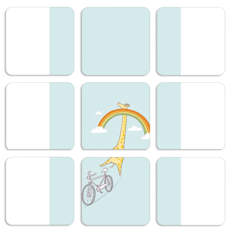 Магнитные фотопазлы 50 на 50 набор 9 штук 