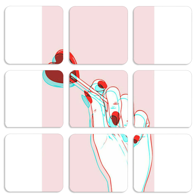 Магнитные фотопазлы 50 на 50 набор 9 штук 