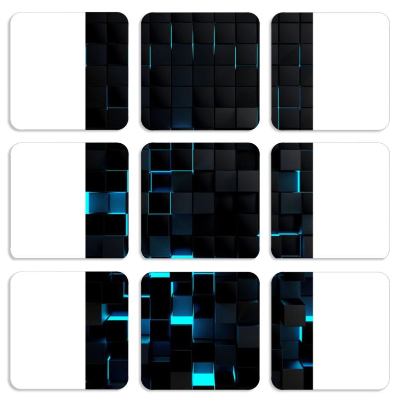 Магнитные фотопазлы 50 на 50 набор 9 штук Cubes