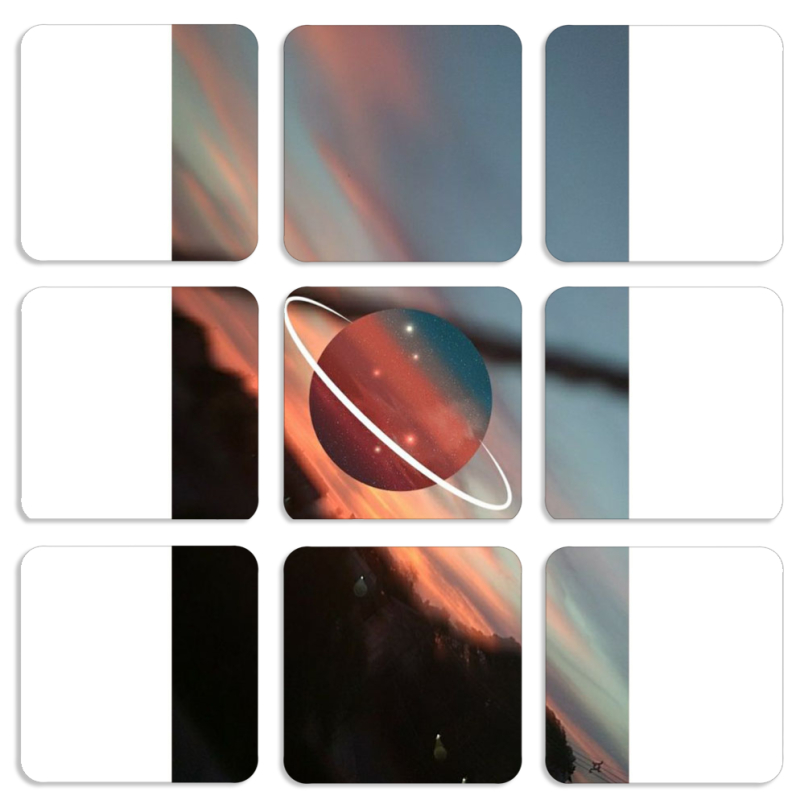 Магнитные фотопазлы 50 на 50 набор 9 штук 