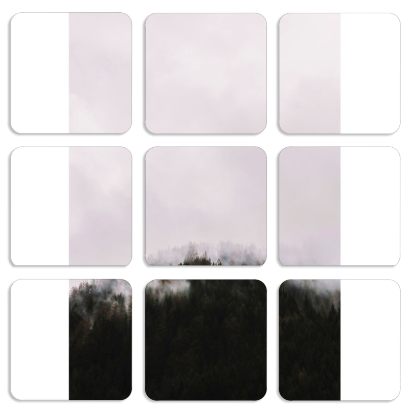 Магнитные фотопазлы 50 на 50 набор 9 штук 